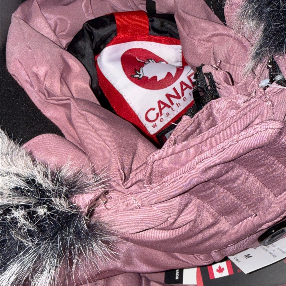 NWT $300 Canada Weather Gear Pink Haze Puffer Parka Jacket Faux Fur Hood M Ski - Picture 10 of 11